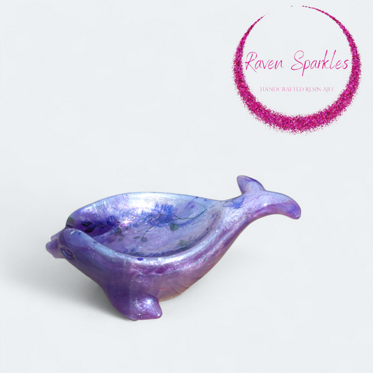 Purple dolphin soap holder