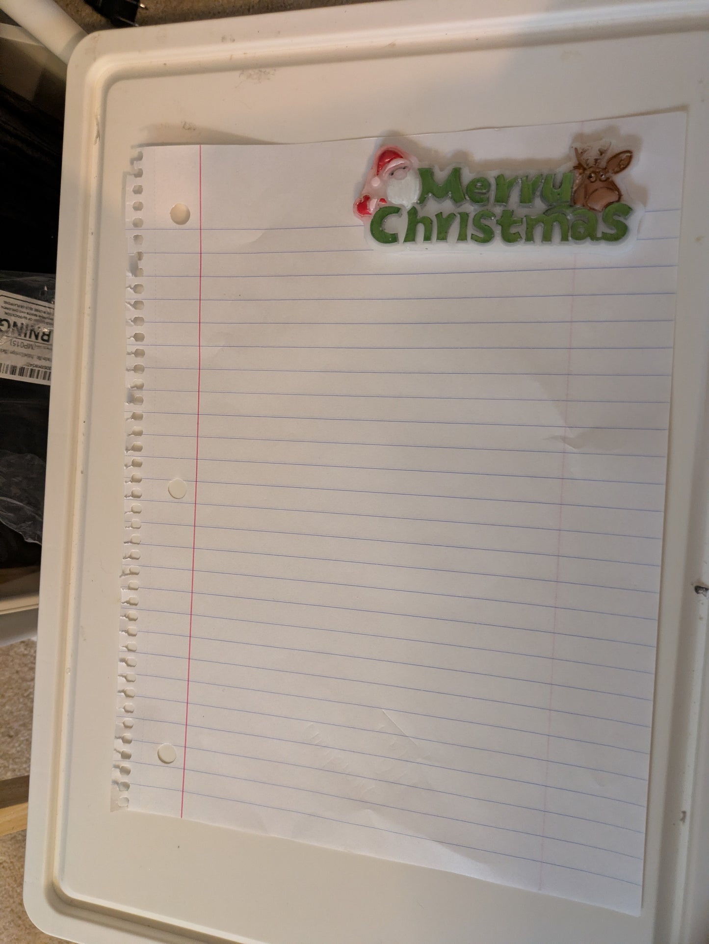 Merry Christmas reindeer magnet