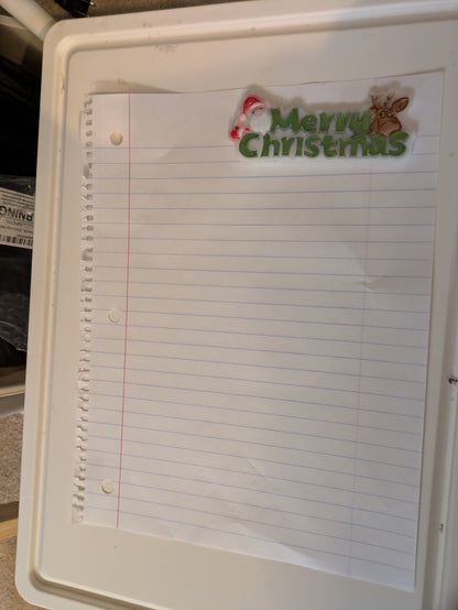 Merry Christmas reindeer magnet