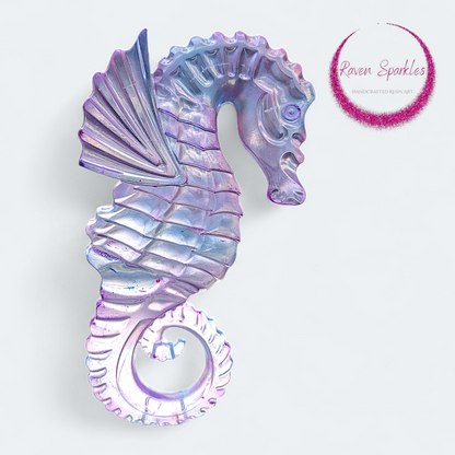 Seahorse wall art - Violet