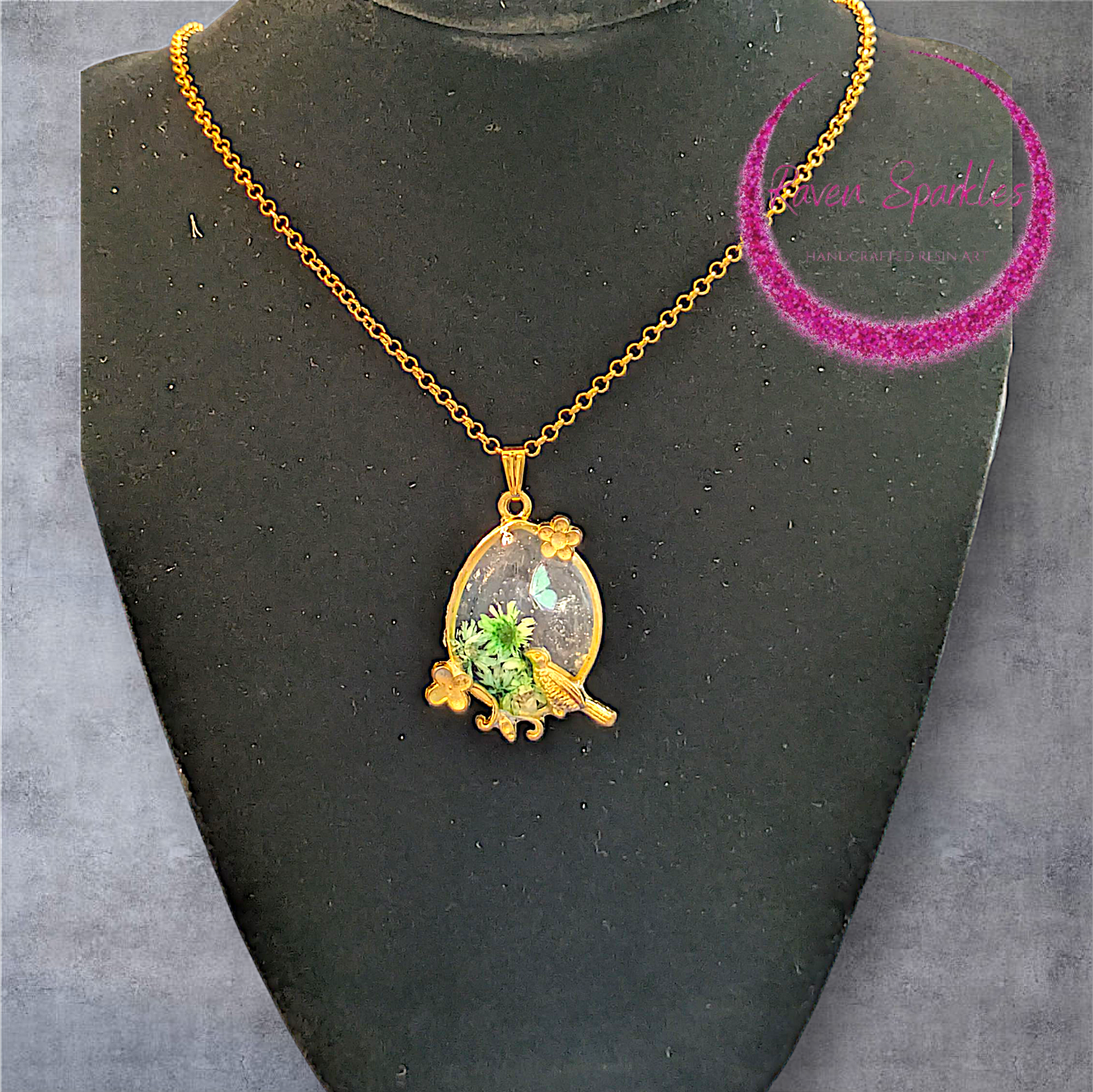 Mint garden necklace