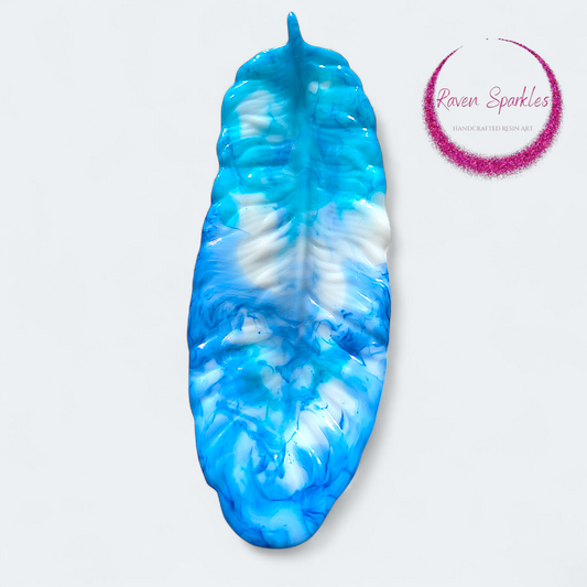 Feather dish - Blue Skies