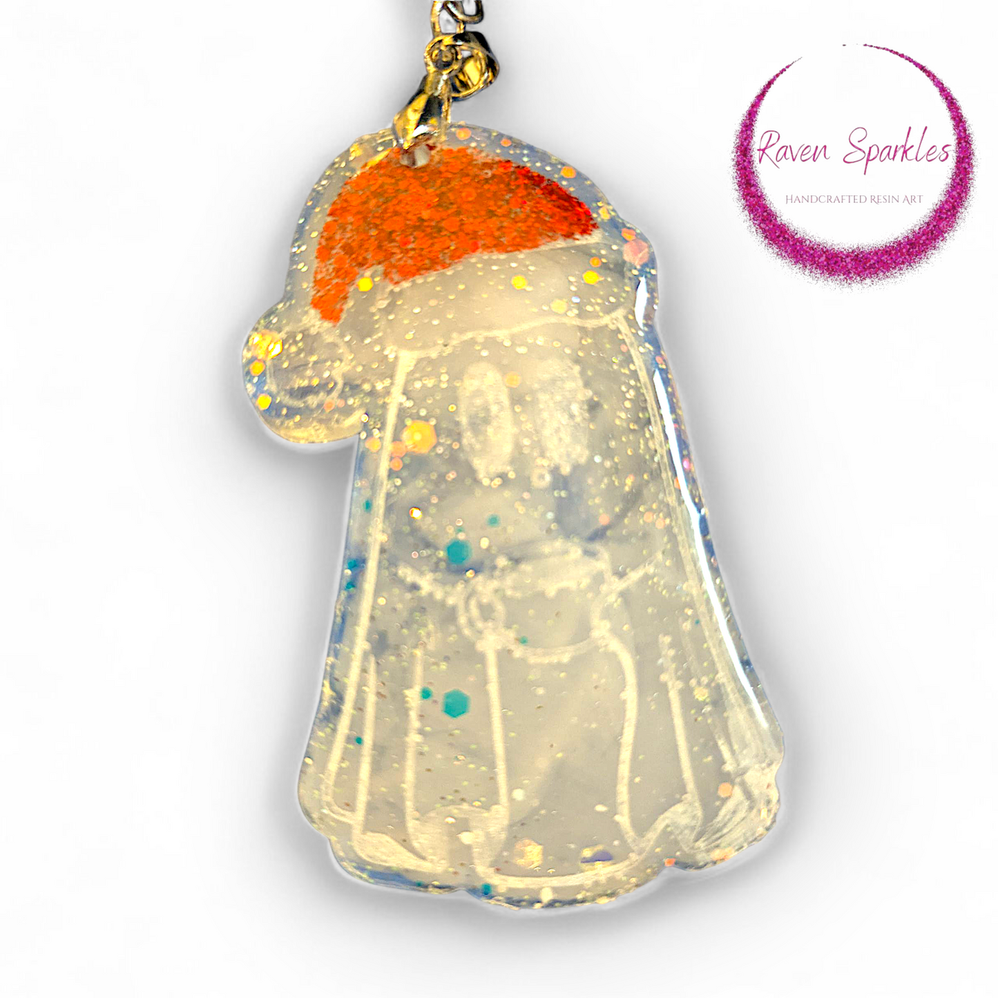 Christmas Ghostie keychain