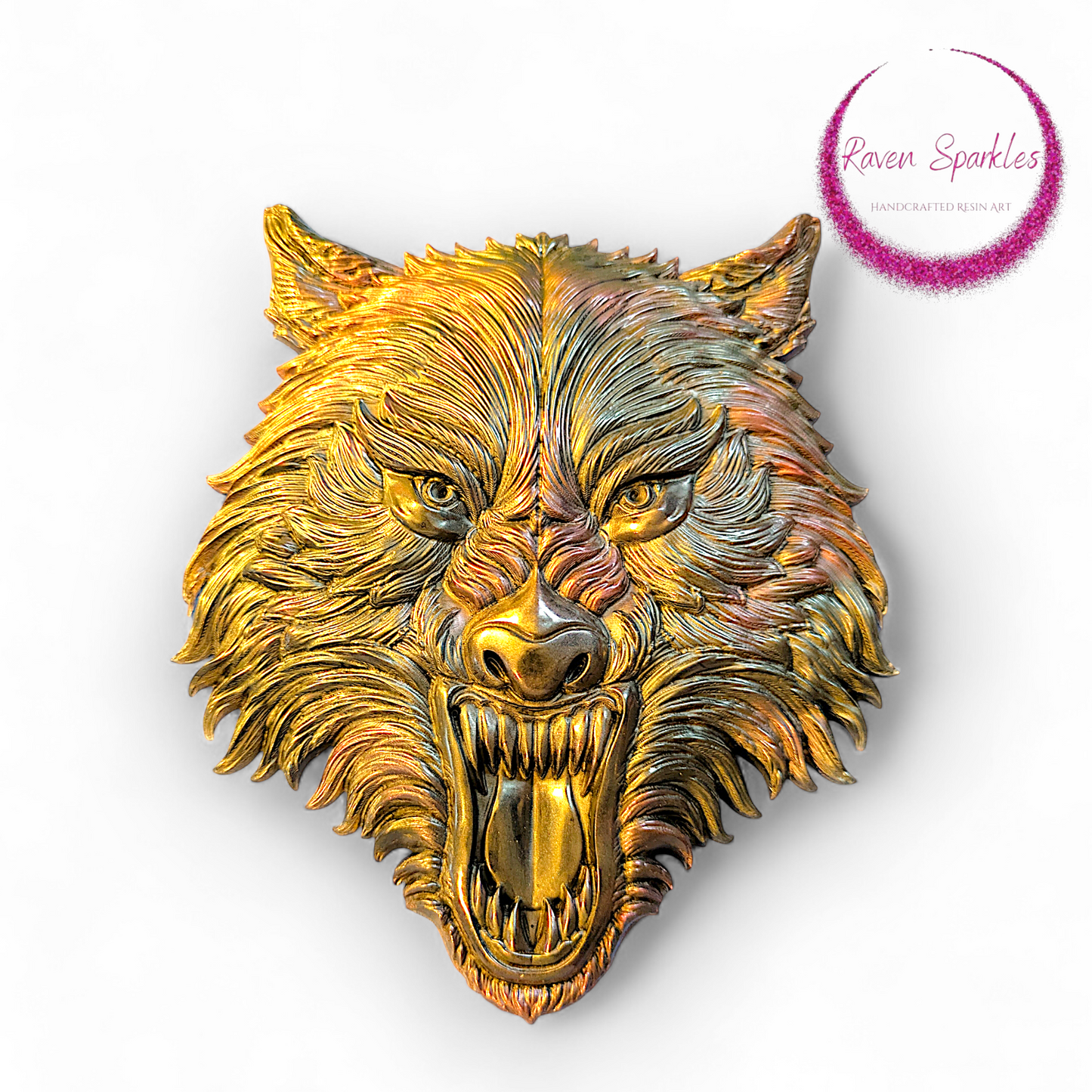 Snarling Wolf wall hanging