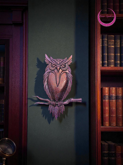 Owl on branch wall hanging