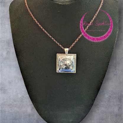 Marble square pendant